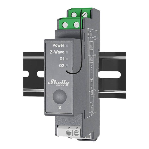 Shelly Qubino Pro 2 DIN rail Relay, 2-channel, Z-Wave — изображение 2