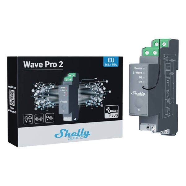 Shelly Qubino Pro 2 DIN rail Relay, 2-channel, Z-Wave — изображение 3
