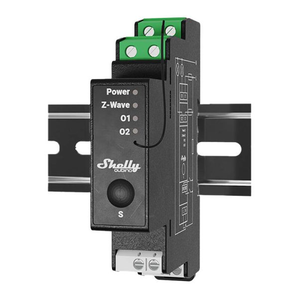 Shelly Qubino Pro 2PM DIN rail Relay, 2-channel, Z-Wave (Power measurement) — изображение 2