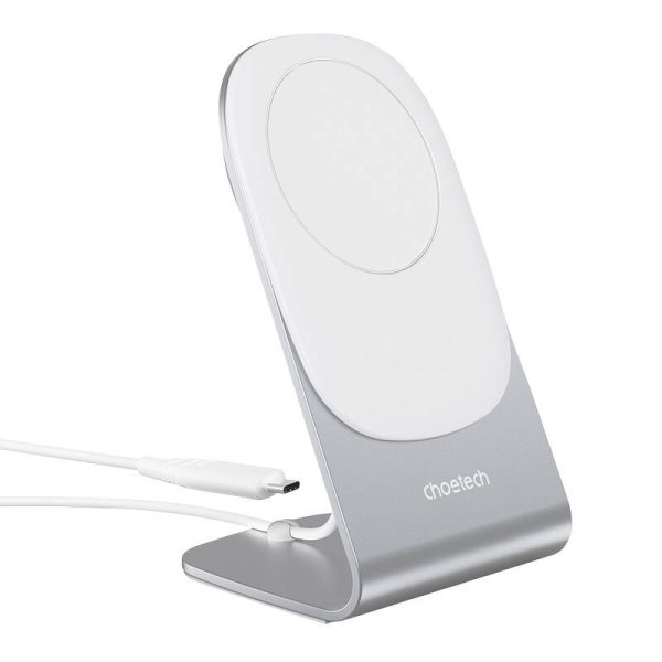 Ładowarka bezprzewodowa z uchwytem Choetech T518-F+H046, 15W (biała) - Image 3