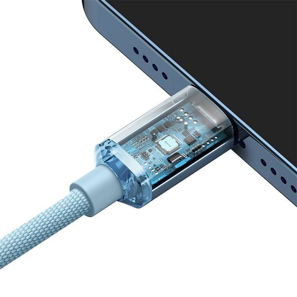 Kabel USB-C do iP Baseus Crystal Shine,  20W, 1.2m (niebieski) - Image 4