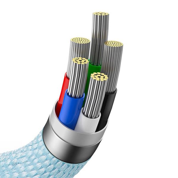 Kabel USB-C do iP Baseus Crystal Shine,  20W, 1.2m (niebieski) - Image 6