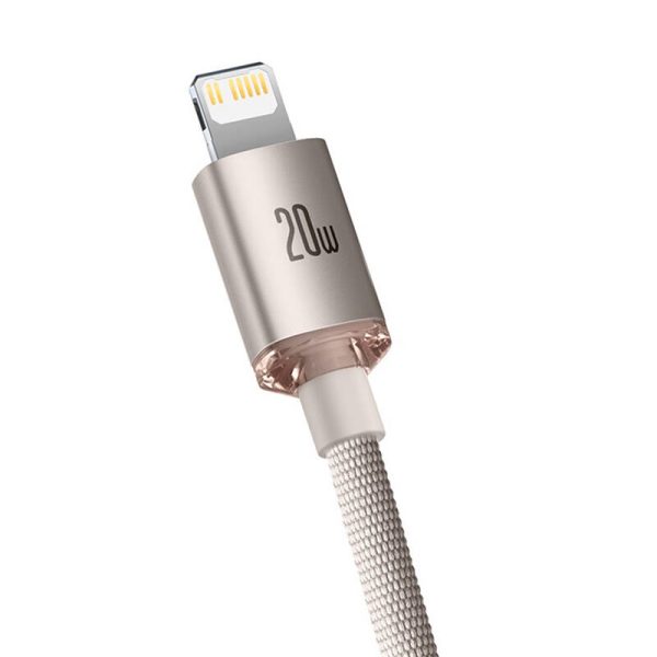 Kabel USB-C do iP Baseus Crystal Shine,  20W, 1.2m (różowy) — изображение 3