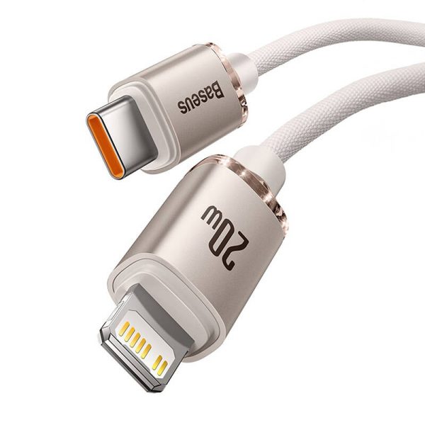 Kabel USB-C do iP Baseus Crystal Shine,  20W, 1.2m (różowy) — изображение 2