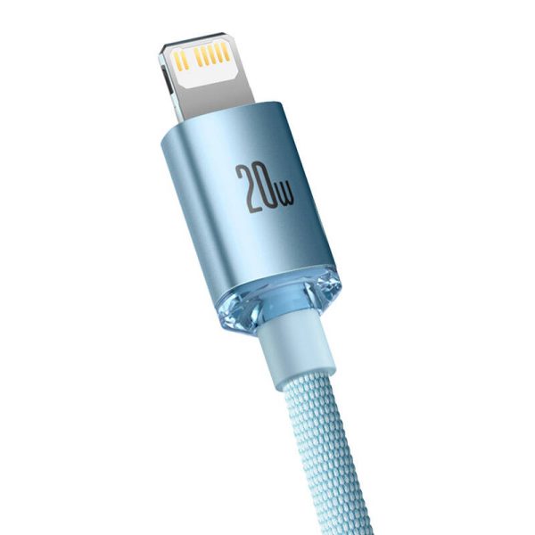 Kabel USB-C do iP Baseus Crystal Shine,  20W, 2m (niebieski) - Image 3