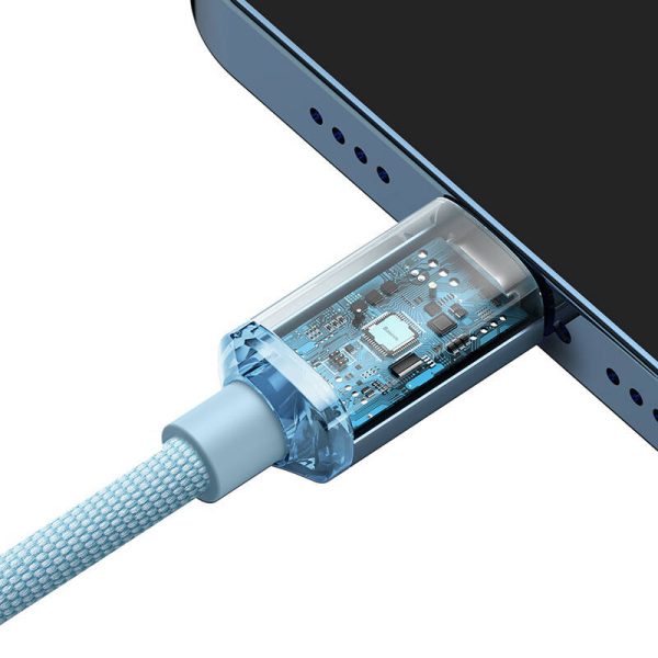 Kabel USB-C do iP Baseus Crystal Shine,  20W, 2m (niebieski) - Image 5