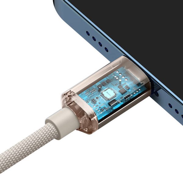 Kabel USB-C do iP Baseus Crystal Shine,  20W, 2m (różowy) - Image 5