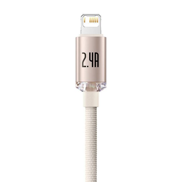 Kabel USB do iP Baseus Crystal Shine, 2.4A, 2m (różowy) - Image 2