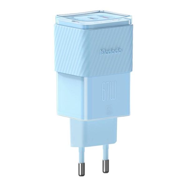 GaN 67W mains charger Mcdodo CH-1503 2x USB-C, USB-A (blue) - Image 3