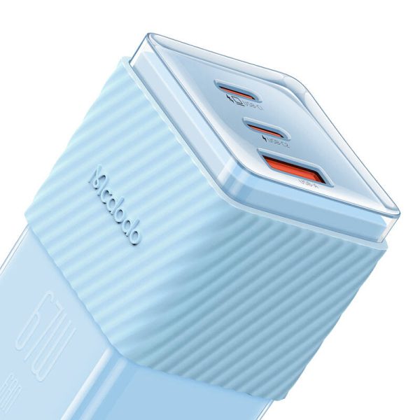 GaN 67W mains charger Mcdodo CH-1503 2x USB-C, USB-A (blue) - Image 4