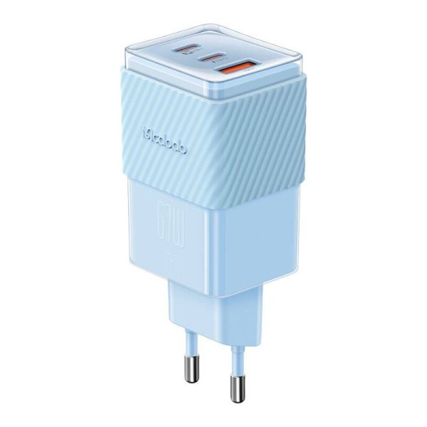 GaN 67W mains charger Mcdodo CH-1503 2x USB-C, USB-A (blue) - Image 2