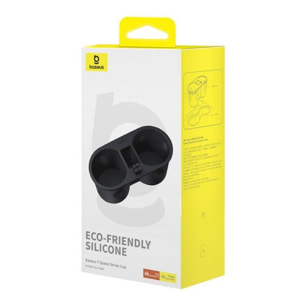 Baseus T-Space cup holder for Tesla (black) - Image 6