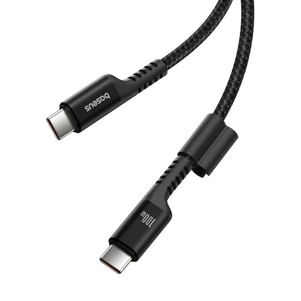 Fast Charging Cable USB-C to USB-C Baseus Fish-Eye 100W, 1m (black) - Image 4