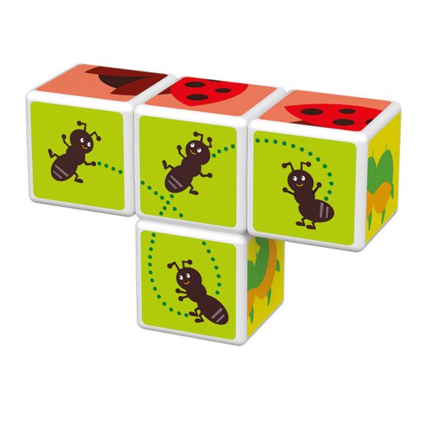 Magicube Printed Insects magnetic blocks + cards 7 pieces GEOMAG GEO-121 - Image 4