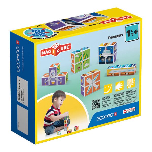 Magicube Printed Transport magnetic blocks + cards 7 elements GEOMAG GEO-122 - Image 2