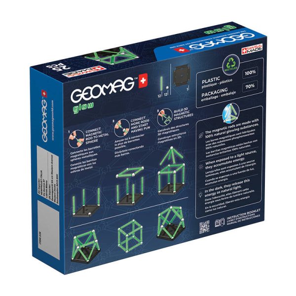 Glow Recycled Magnetic Blocks 25 pieces GEOMAG GEO-328 - Image 3