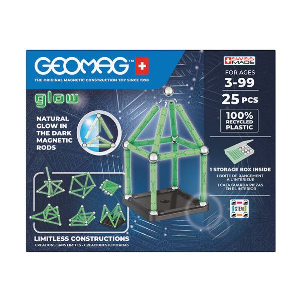 Glow Recycled Magnetic Blocks 25 pieces GEOMAG GEO-328 - Image 2