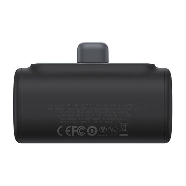 Powerbank Baseus Compact 5000mAh, 20W, USB-C (czarny) - Image 2
