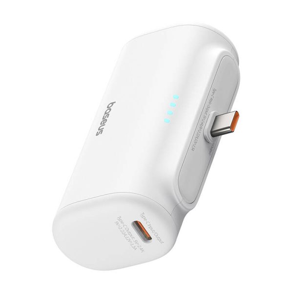 Powerbank Baseus Compact 5000mAh, 20W, USB-C (biały) - Image 4