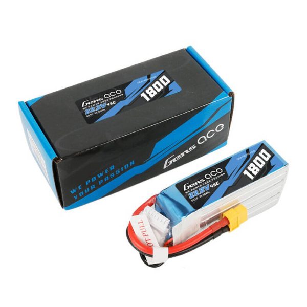 Gens ace 1800mAh 22.2V 45C 6S1P Lipo Battery Pack - Image 4