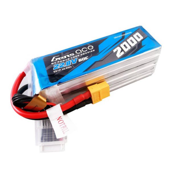 Gens ace 2000mAh 22.8V 60C 6S1P High Voltage Lipo Battery Pack with XT60 Plug - Image 4