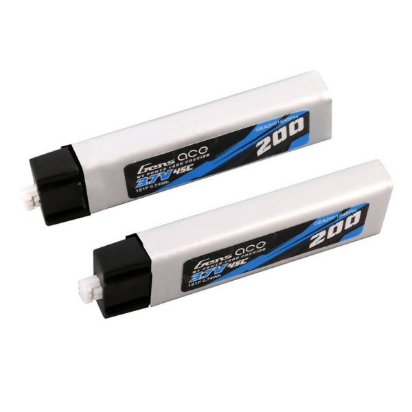 Gens ace 200mAh 3.7V 45C 1S1P Lipo Battery (2pcs) - Image 3