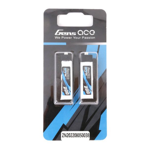Gens ace 200mAh 3.7V 45C 1S1P Lipo Battery (2pcs) - Image 4
