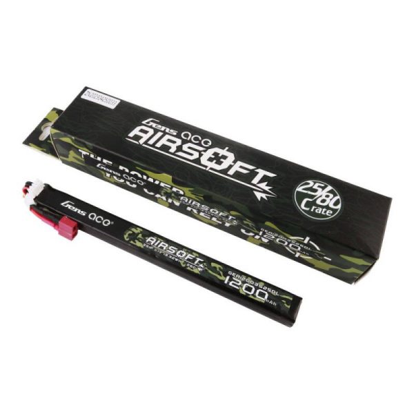 Gens Ace 25C 1200mAh 3S1P 11.1V Airsoft Gun Lipo Battery with T Plug Long size - Image 5