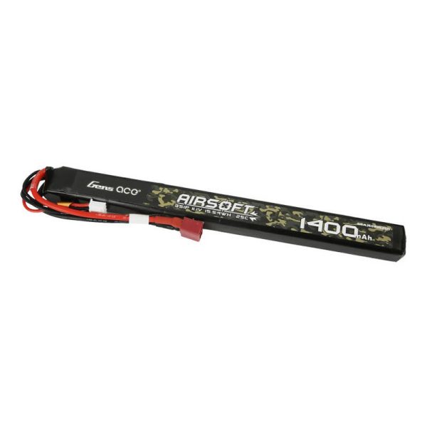 Gens ace 25C 1400mAh 3S1P 11.1V Airsoft Gun Lipo Battery with T Plug - Image 2