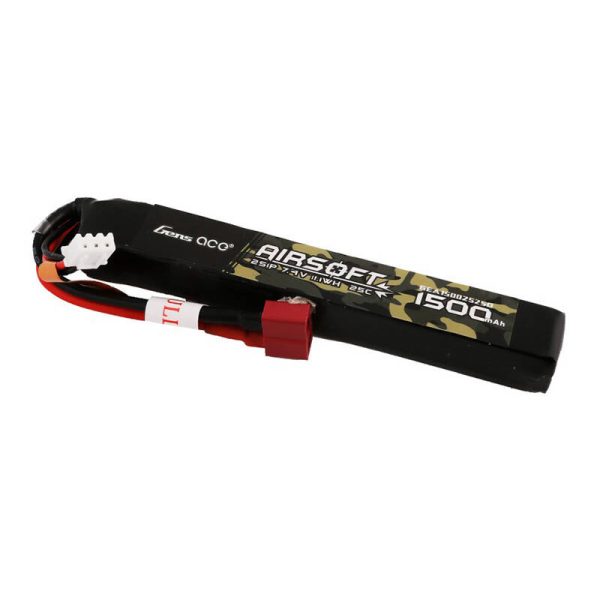 Gens ace 25C 1500mAh 2S1P 7.4V Airsoft Gun Lipo Battery with T Plug - Image 3