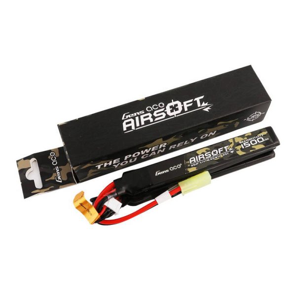 Gens ace 25C 1500mAh 3S1P 11.1V Nunchuck 3X Airsoft Gun Lipo Battery with mini Tamiya Plug — изображение 4