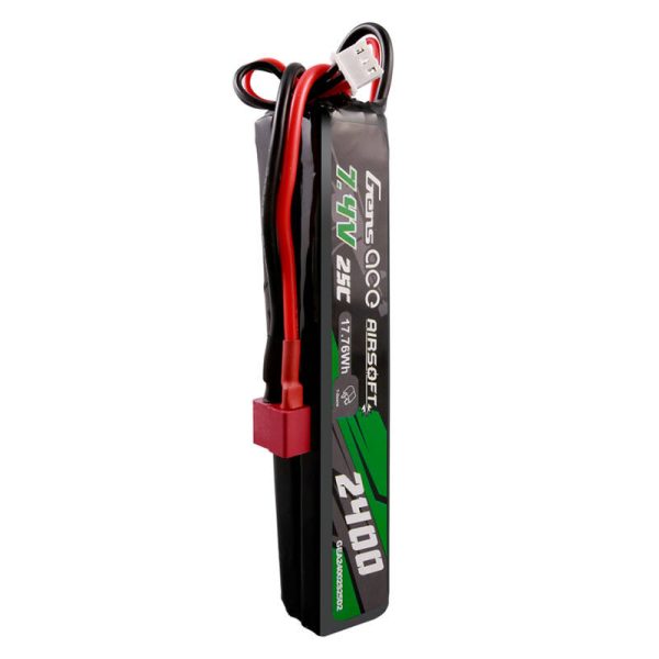 Gens ace 25C 2400mAh 2S2P 7.4V Saddle Airsoft Gun Lipo Battery with Mini Deans(T) Plug - Image 3