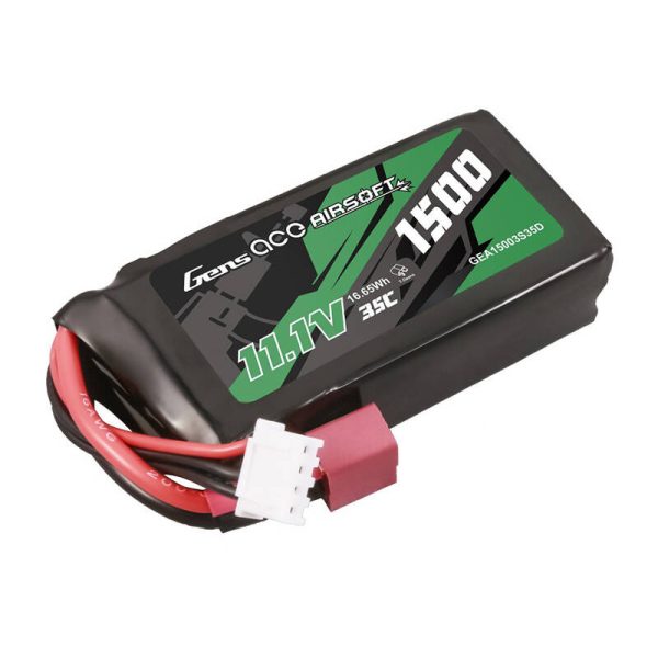 Gens ace 35C 1500mAh 3S1P 11.1V Airsoft Gun Lipo Battery with T Plug - Image 5