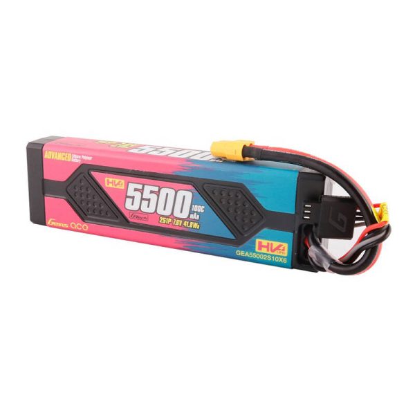Gens ace Advanced 5500mAh 7.6V 100C 2S1P HardCase Lipo Battery Pack with XT60 - Image 2