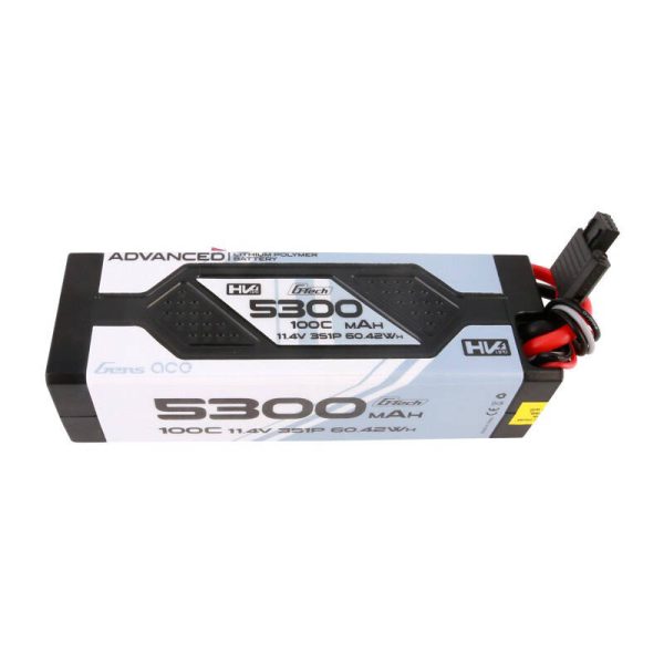 Gens ace Advanced G-Tech 5300mAh 11.4V 3S1P 100C HV car Lipo Battery Pack Hardcase with Deans Plug - Image 2