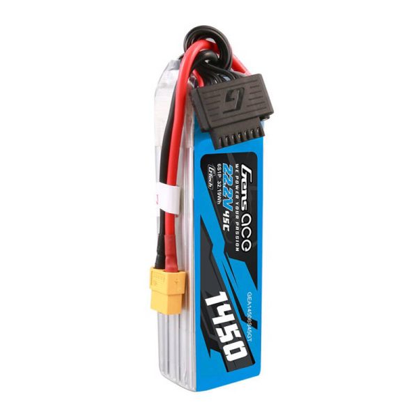 Gens Ace G-Tech 1450mAh 22.2V 45C 6S1P Lipo Battery Pack with XT60 Plug - Image 4