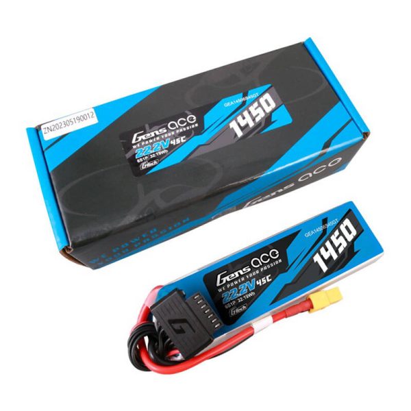 Gens Ace G-Tech 1450mAh 22.2V 45C 6S1P Lipo Battery Pack with XT60 Plug - Image 5