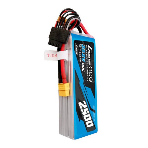 Gens ace G-Tech 2500mAh 22.2V 80C 6S1P Lipo Battery Pack with XT60 plug — изображение 4