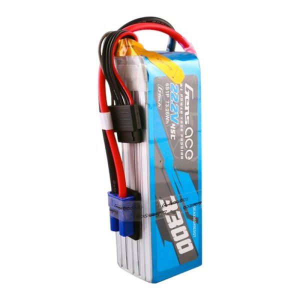 Gens ace G-Tech 3300mAh 22.2V 45C 6S1P Lipo Battery Pack with EC5 Plug - Image 3