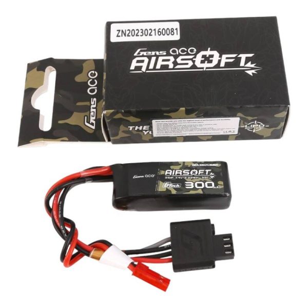 Gens ace G-Tech 35C 300mAh 2S1P 7.4V Airsoft Gun Lipo Battery with JST-SYP Plug - Image 4