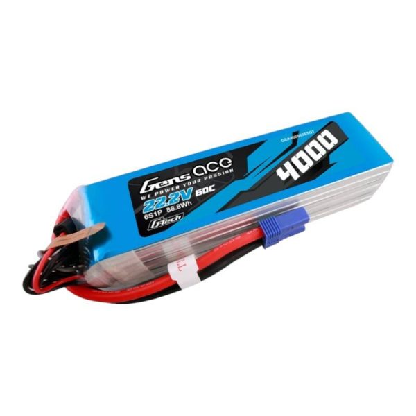 Gens ace G-Tech 4000mAh 22.2V 60C 6S1P Lipo Battery Pack with EC5 Plug - Image 2