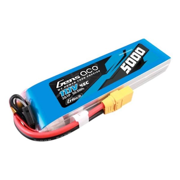 Gens ace G-Tech 5000mAh 11.1V 45C 3S1P lipo battery with XT90 Plug - Image 2