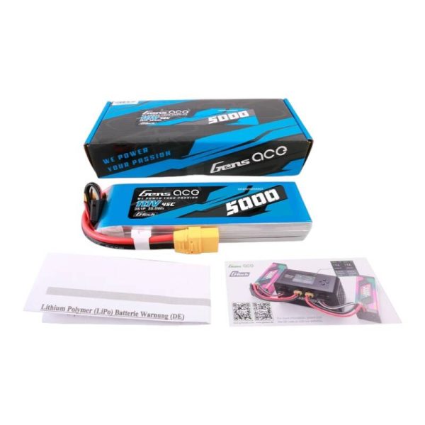 Gens ace G-Tech 5000mAh 11.1V 45C 3S1P lipo battery with XT90 Plug - Image 5