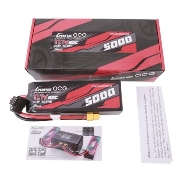 Gens ace G-Tech 5000mAh 11.1V 60C 3S1P Lipo With XT60 Plug - Image 5