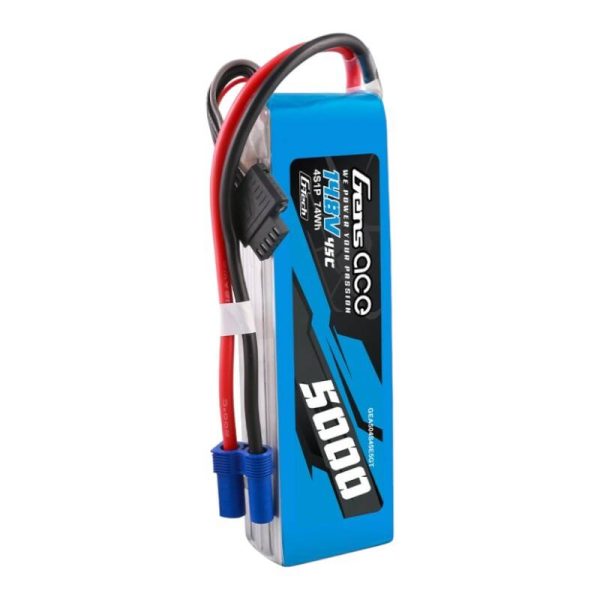 Gens ace G-Tech 5000mAh 14.8V 45C 4S1P Heli Lipo Battery with EC5 Plug - Image 4
