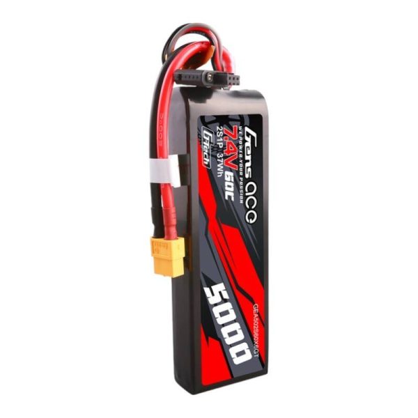 Gens ace G-Tech 5000mAh 7.4V 60C 2S1P Lipo PC material case with XT60 Plug - Image 4