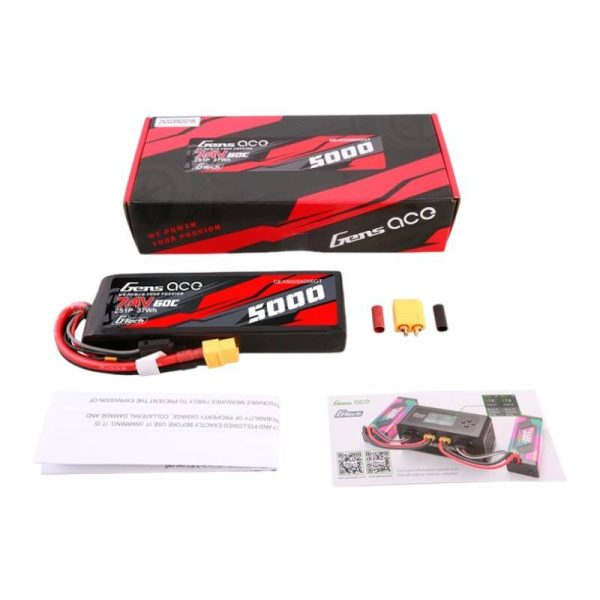 Gens ace G-Tech 5000mAh 7.4V 60C 2S1P Lipo PC material case with XT60 Plug - Image 5