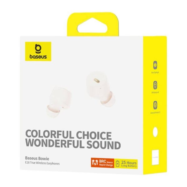 Earphones TWS Baseus Bowie E18 (white) - Image 6