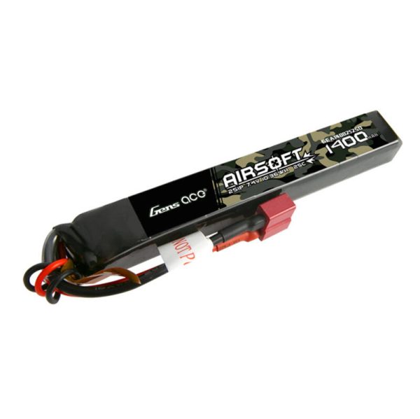 Gens ace 25C 1400mAh 2S1P 7.4V Airsoft Gun Lipo Battery with T Plug — изображение 4