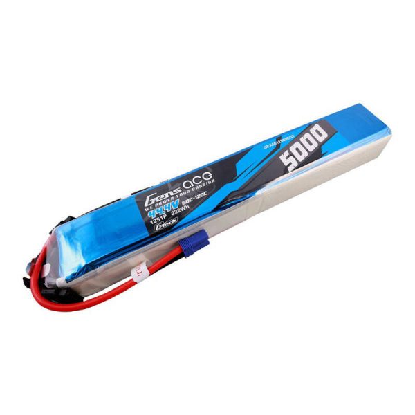 Gens ace G-Tech 5000mAh 60/120C 44.4V 12S1P Lipo Battery Pack with EC5 Plug - Image 4